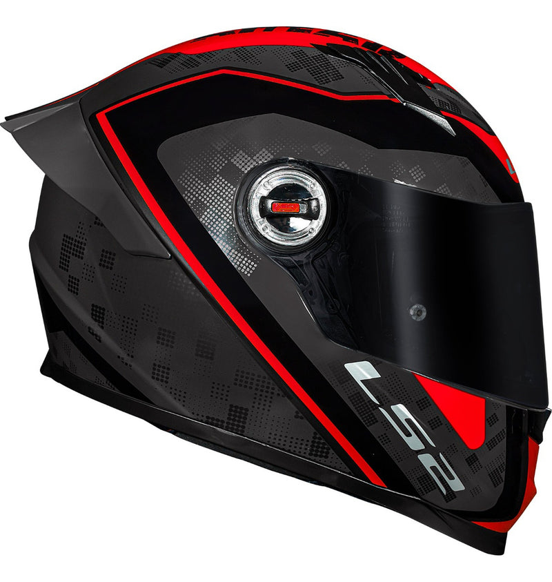 Capacete Ls2 Ff358s Striker Cinza/vermelho