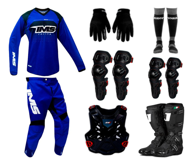 Kit Equipamento Motocross Protork Jett Amx Ims Envio Grátis