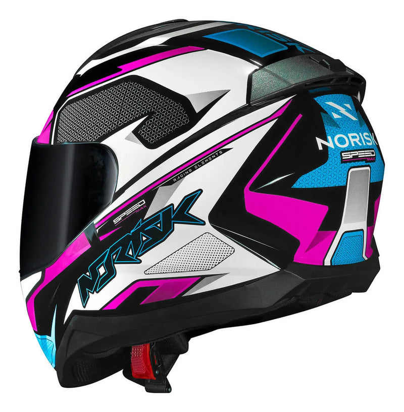 Capacete Norisk Razor Speedmax Preto Branco E Rosa Feminino