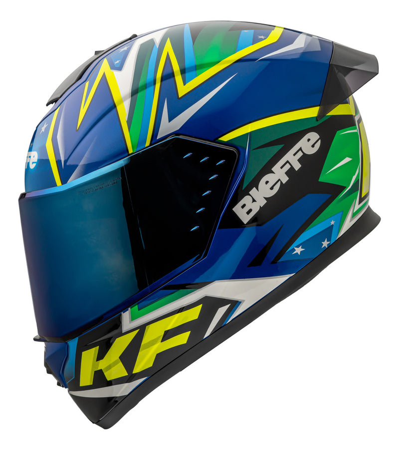 Capacete Moto Bieffe B12 Viseira Extra Colorida