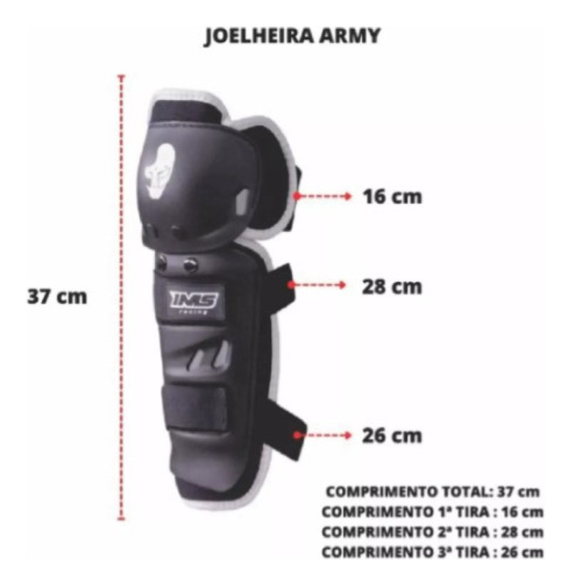 Joelheira Army E Cotoveleira Protector Motocross Trilha Ims