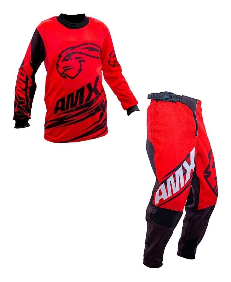 Roupa Motocross Trilha - Infantil - Calça+camisa Amx Duo Vm