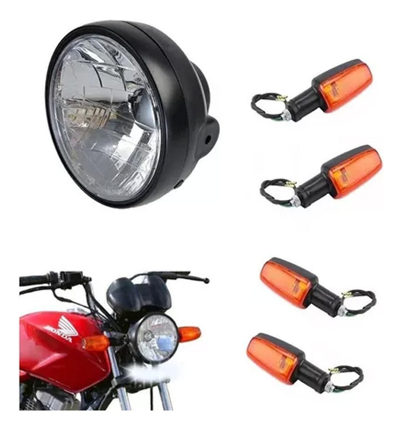 Kit Pisca Seta + Farol Honda Cg Titan Fan 125 150