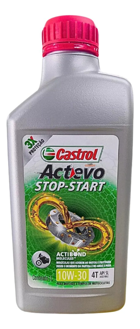 Óleo Castrol Actevo 10w-30 1l Semi-sintético Moto