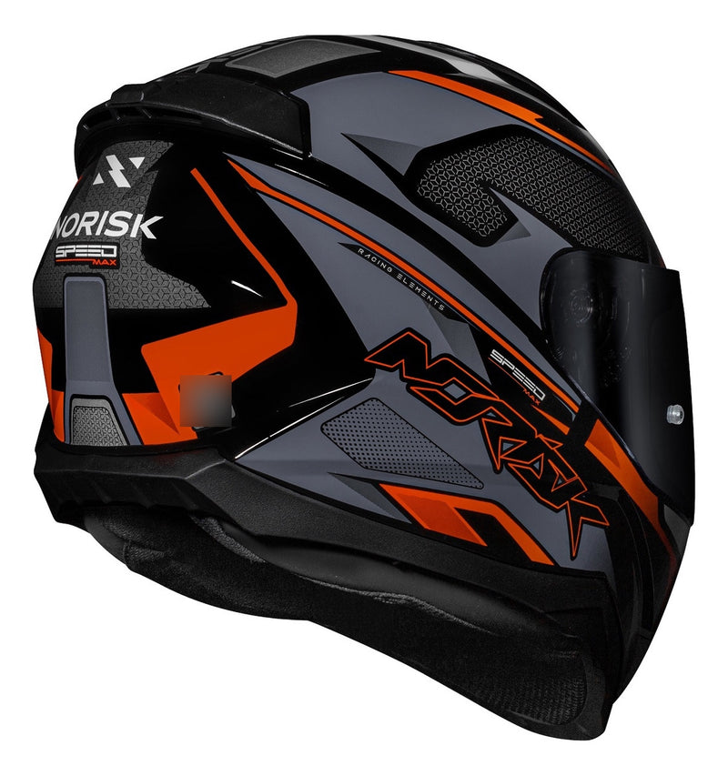 Capacete Masculino Norisk Razor Speedmax Preto Cinza Moto