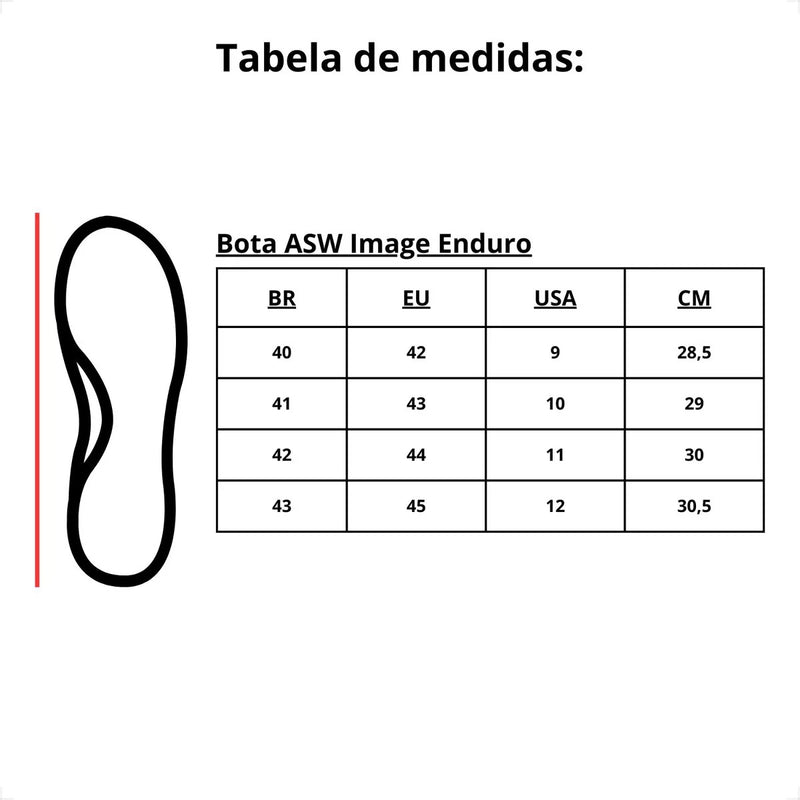 Bota Asw Cores Image Enduro Trilha Motocross Novo C/nf