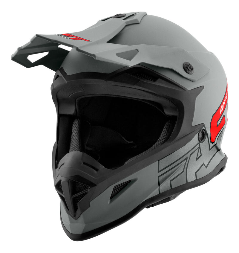 Capacete De Trilha Cross Fast Gray   Oculos Blast Lançamento