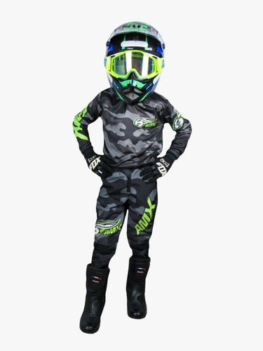 Roupa Infantil - Motocross Trilha Calça+camisa Amx Prime Cam