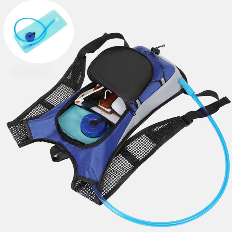 Mochila De Hidratação Camelback Corrida Bolsa Impermeável Cor Azul Desenho do tecido Lisa