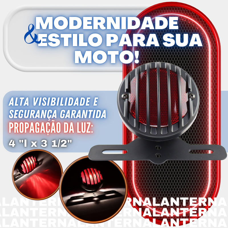 Lanterna Suporte Placa Moto Universal Custom Cafe Racer