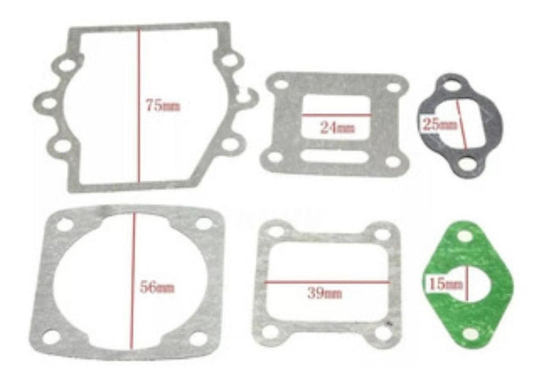 Cilindro Pistão Virabrequim Juntas 44mm Mini Moto 49cc 2t