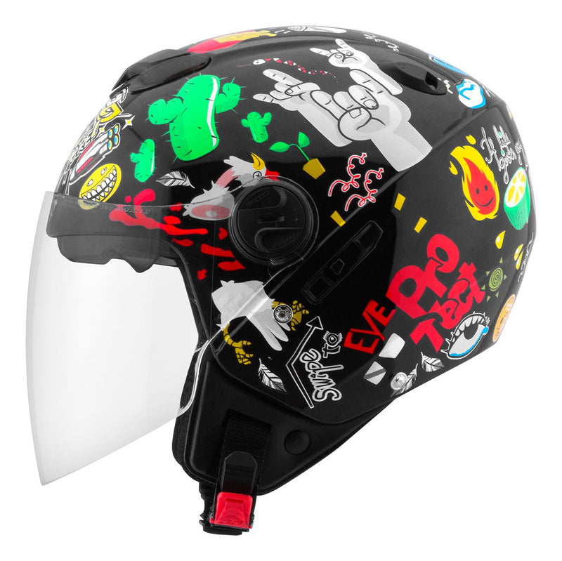 Capacete Aberto Viseira Solar Pro Tork New Atomic Universe