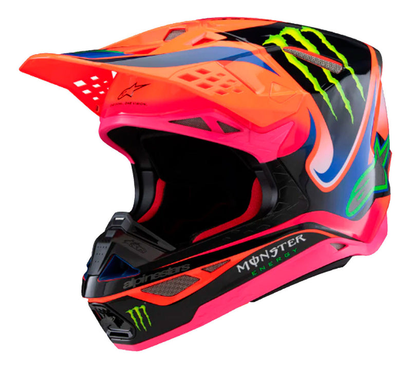 Capacete Motocross Alpinestars Sm10 Fibra De Carbono Preto