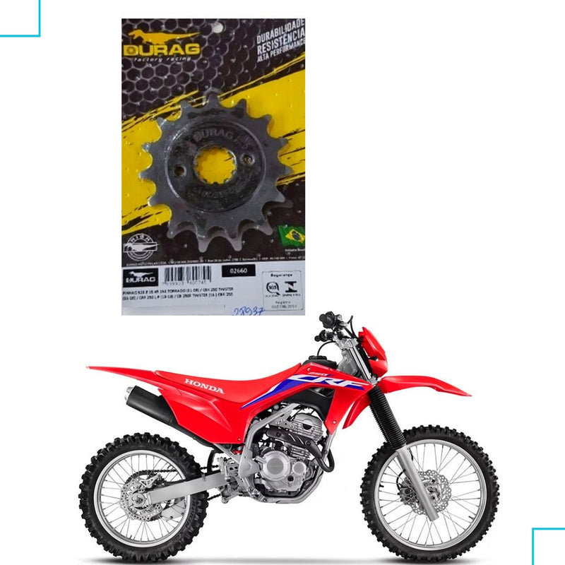 Pinhão 15 Crf 250f  Xr 250 Tornado Cb 250f Twister Durag