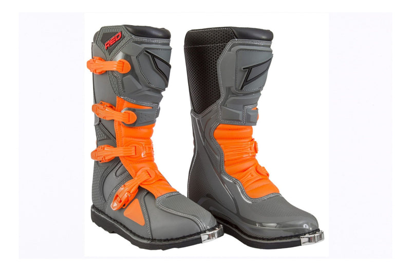 Bota Bico Aço Red Dragon Ex Motocross Trilha Enduro Laranja