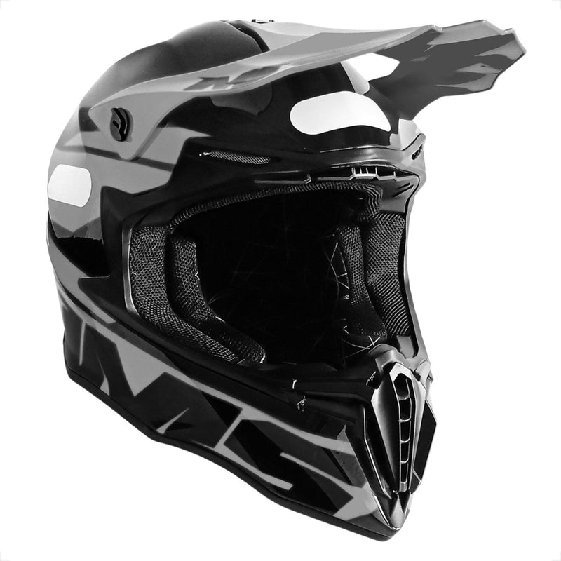 Capacete Ims Revo Cinza Preto + Óculos Motocross Trilha