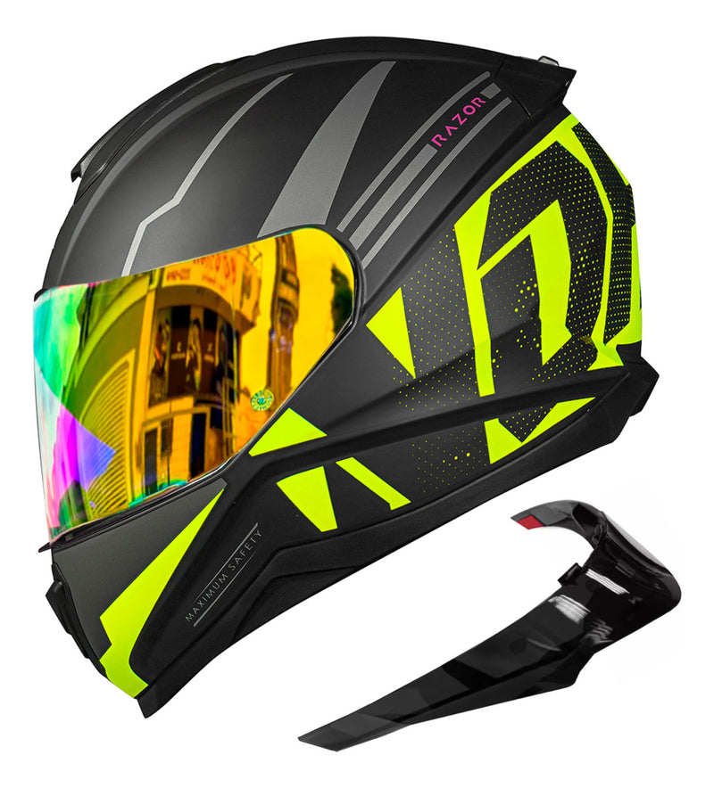 Capacete Fechado Norisk Razor Full Com Viseira E Aerofólio