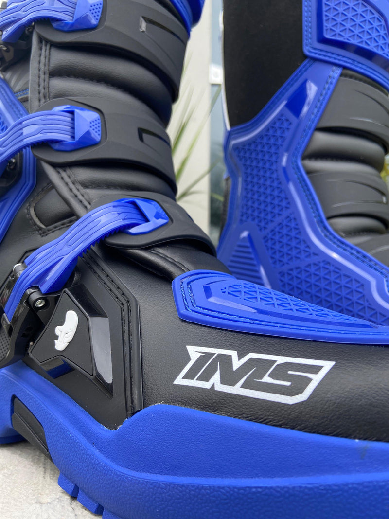 Bota Ims Robust Injetada Azul/preta De Trilha Motocross