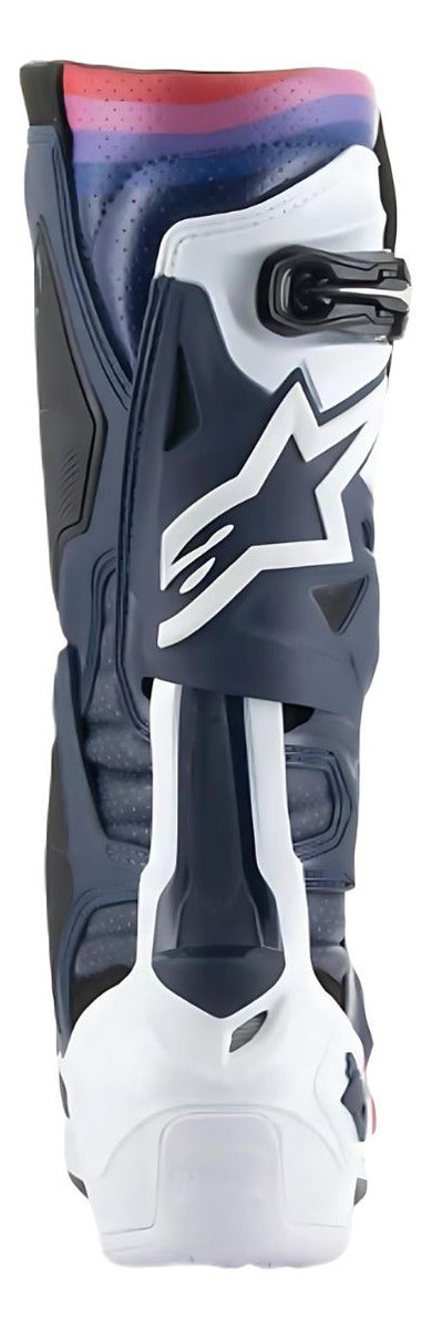 Bota Alpinestars Tech 10 Supervented Azul Branco Vermelho