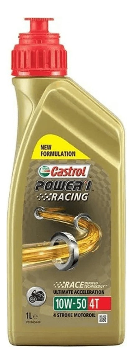 Óleo Castrol Moto Sintético 4t 10w50 Sn Power 1 Racing 1 Lt