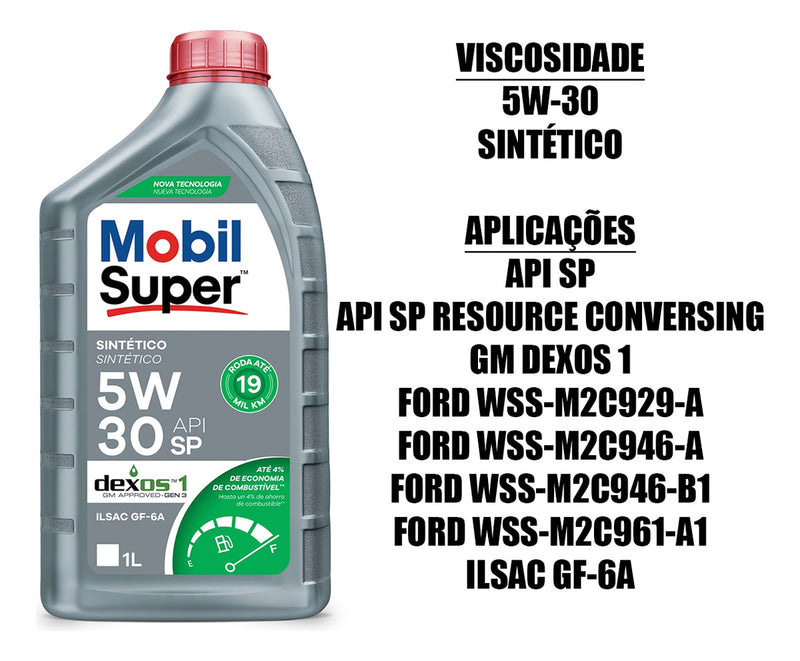 Mobil Óleo 5w30 Super Sintético Api Sp 1 Litro