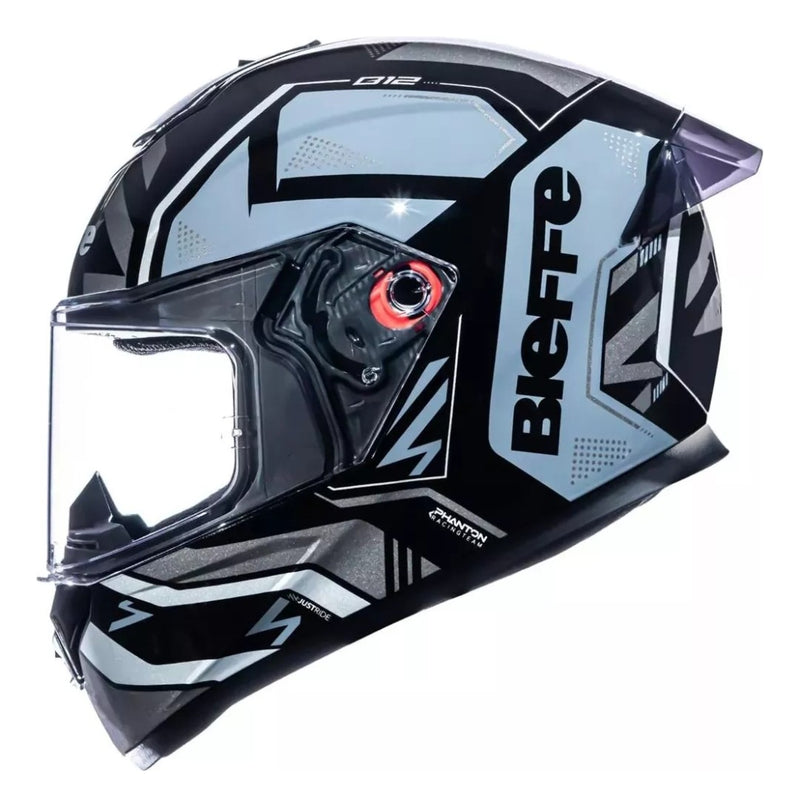 Capacete Bieffe B12 Phanton Preto/prata