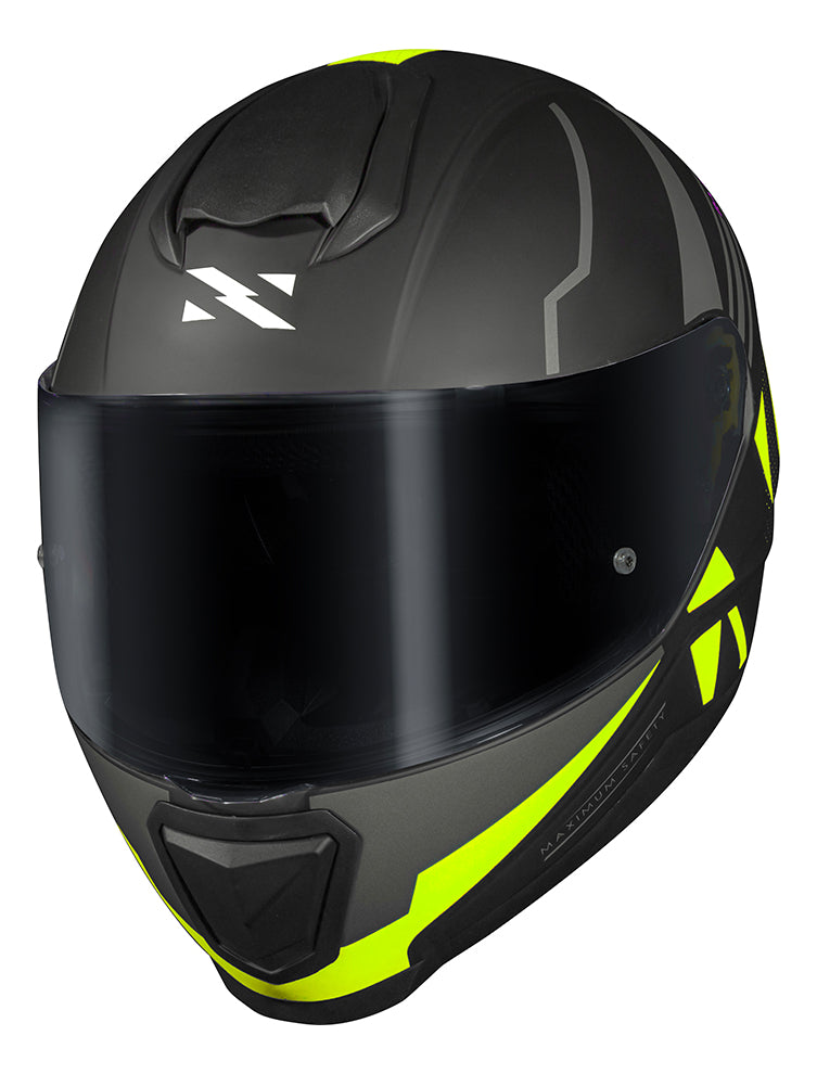 Capacete Norisk Razor Full + Viseira Fumê E Aerofólio Preto