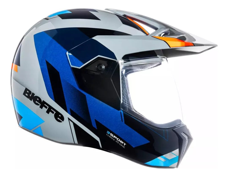 Capacete Moto 3sport Bieff Adventure React Masculino Femini