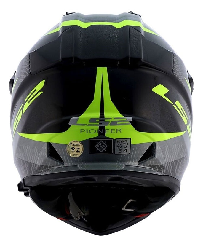 Capacete Ls2 Mx436 Pioneer Evo Element Preto Fosco Titanium