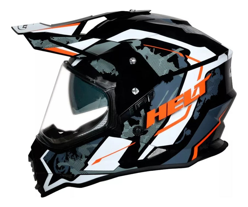 Capacete Helt Cross Vision Glass Ride C/ Oculos