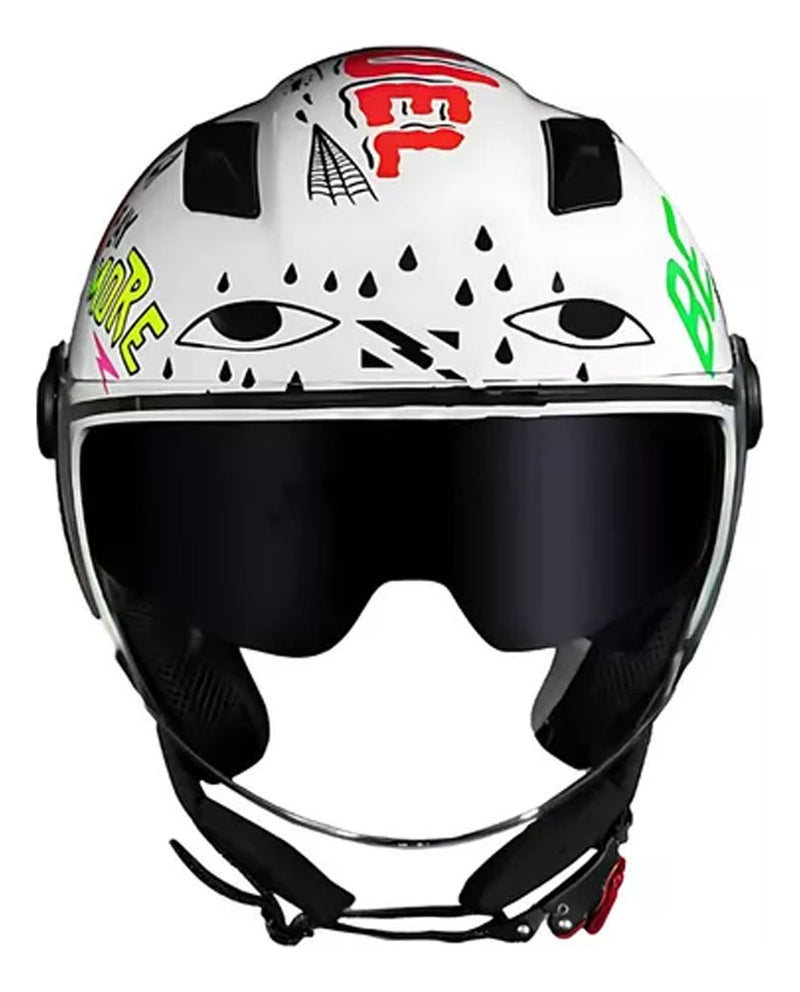 Capacete Norisk Orion Sv Free Branco Laranja