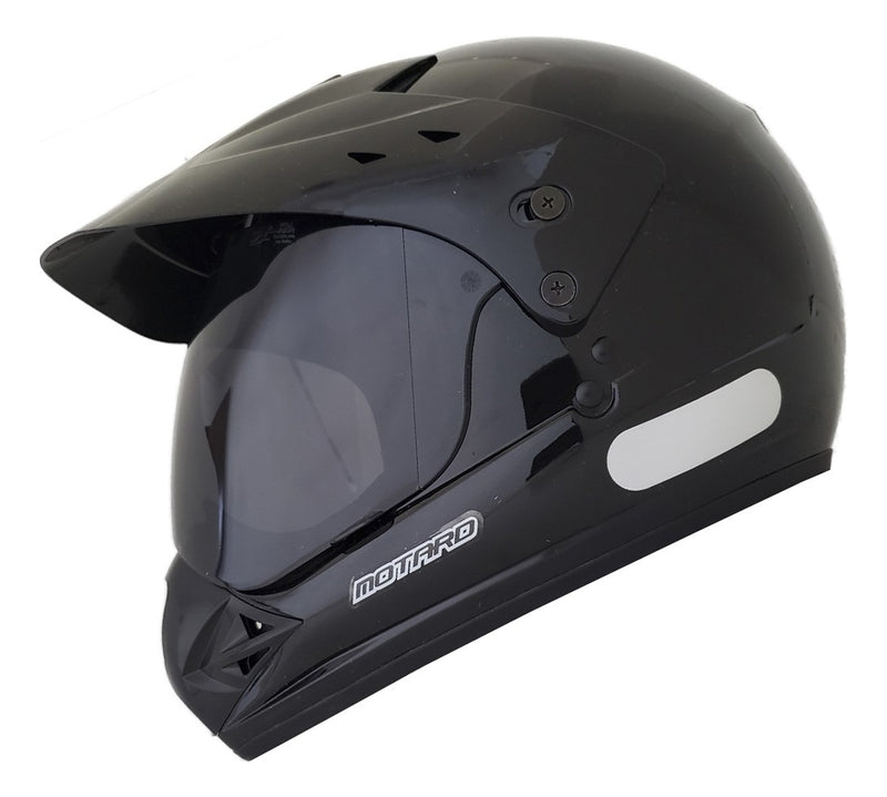 Capacete Motocross  Ebf Fechado Motard Preto  + Viseira Fumê