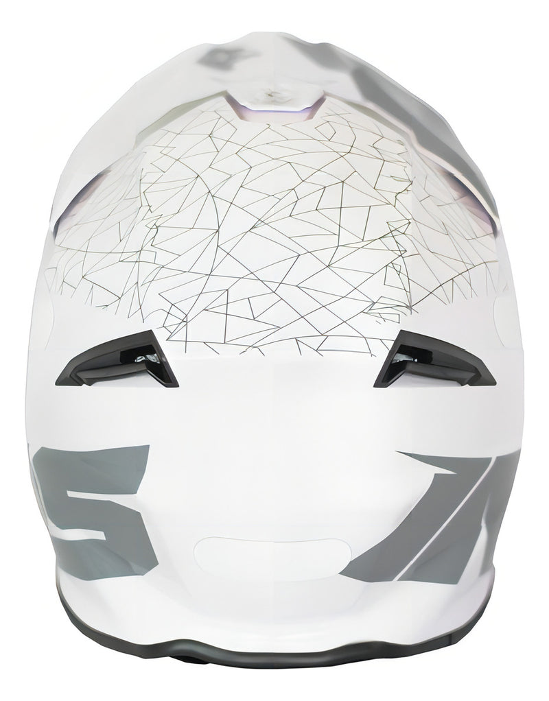 Capacete Ims Esportivo Off Road Trilha Motocross Ventilado Cor Branco - Cinza Tamanho do capacete 56