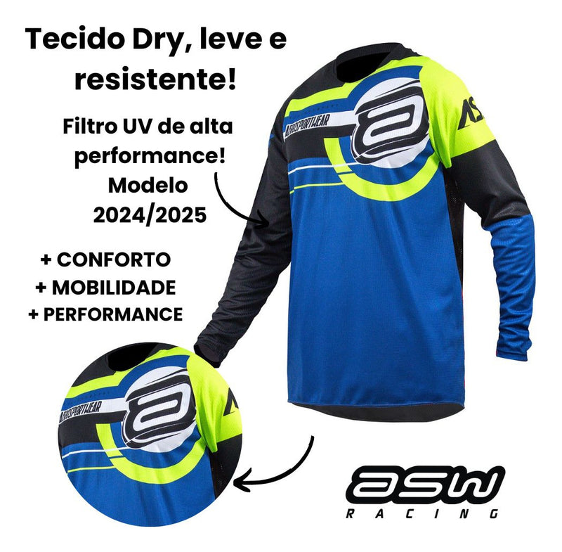 Conjunto Roupa Asw Image Target 2024 Motocross Trilha Enduro