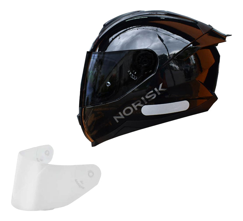 Capacete Norisk Razor Solid Edition Spoiler + Viseira Fume