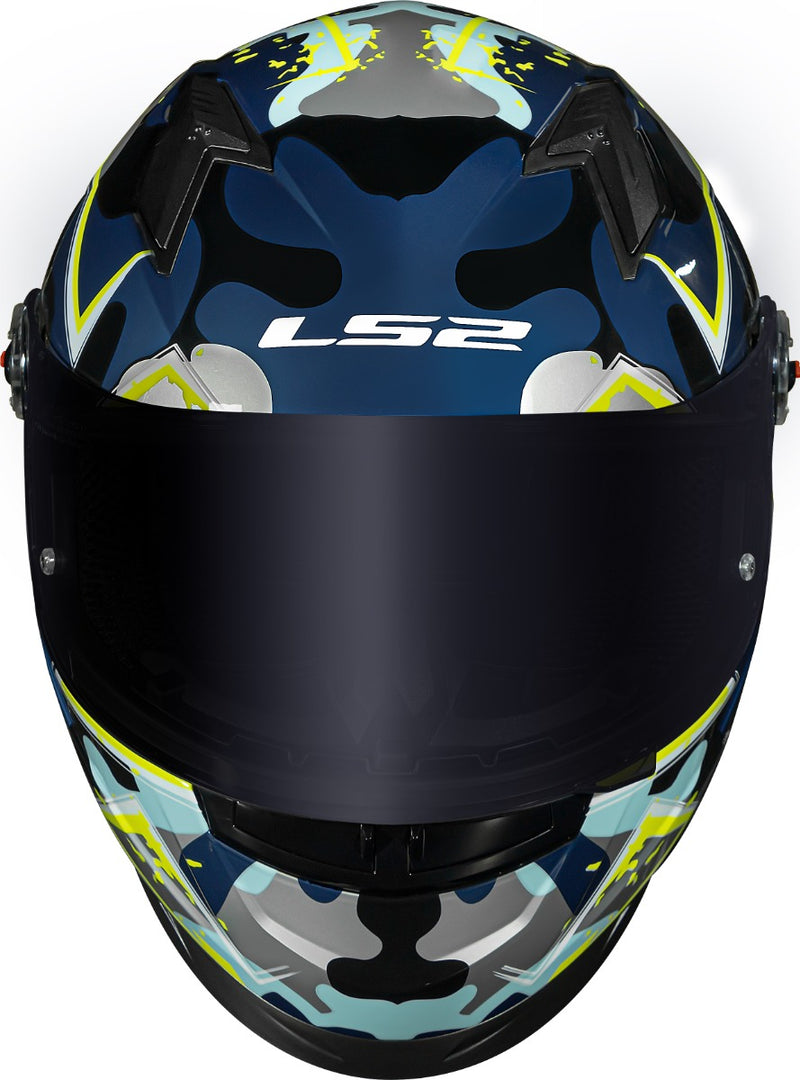 Capacete Masculino Moto Ls2 Ff358s Camo Azul Lançamento