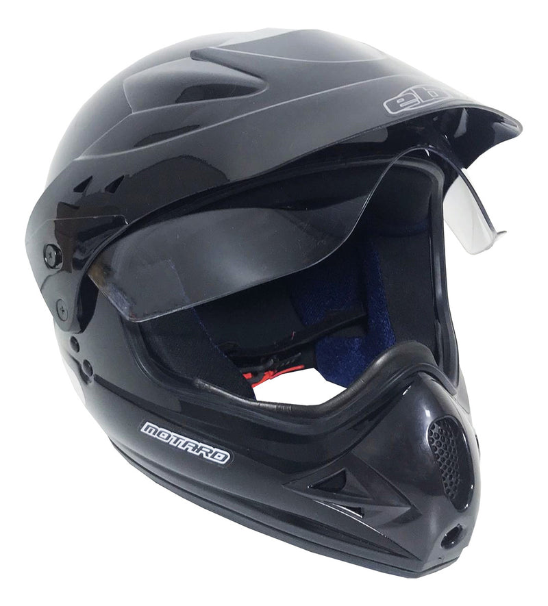 Capacete Moto Off Road Fechado Viseira Ebf Motard Solid