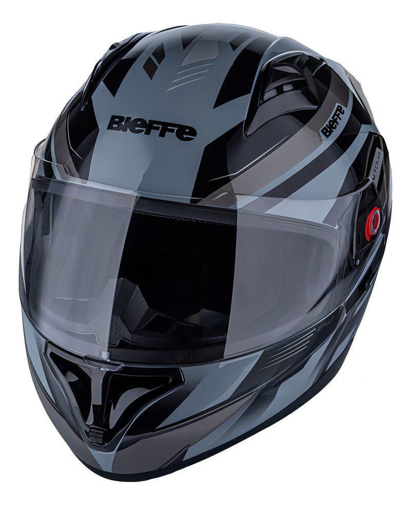 Capacete Integral Bieffe B-40 Vtour Cinza Luar Brilho Tamanho 58 Com Óculos Solar Interno