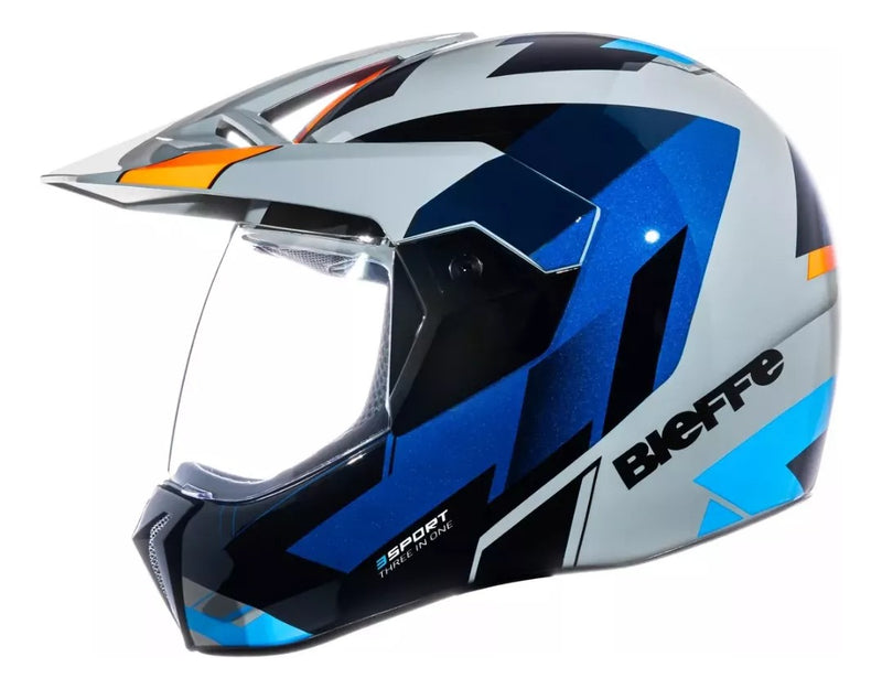 Capacete Moto 3sport Bieff Adventure React Masculino Femini