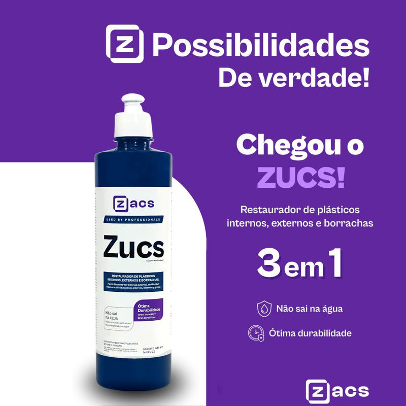 Zucs Restaurador De Plástico Interno Externo Zacs 500ml