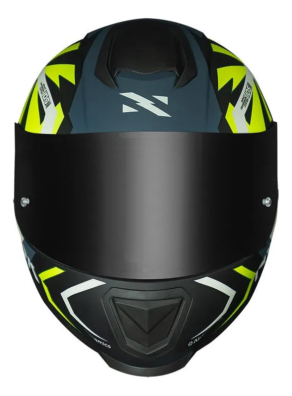 Capacete Masculino Norisk Razor Godspeed Azul Verde Fosco