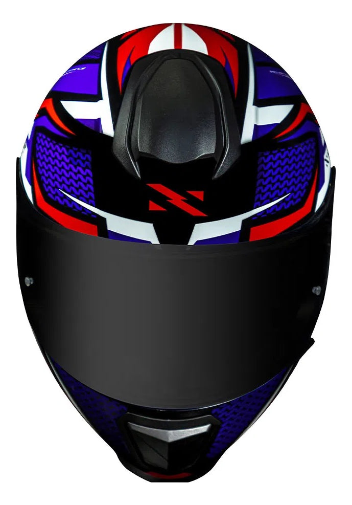 Capacete Norisk Razor Speedmax Azul Branco Vermelho