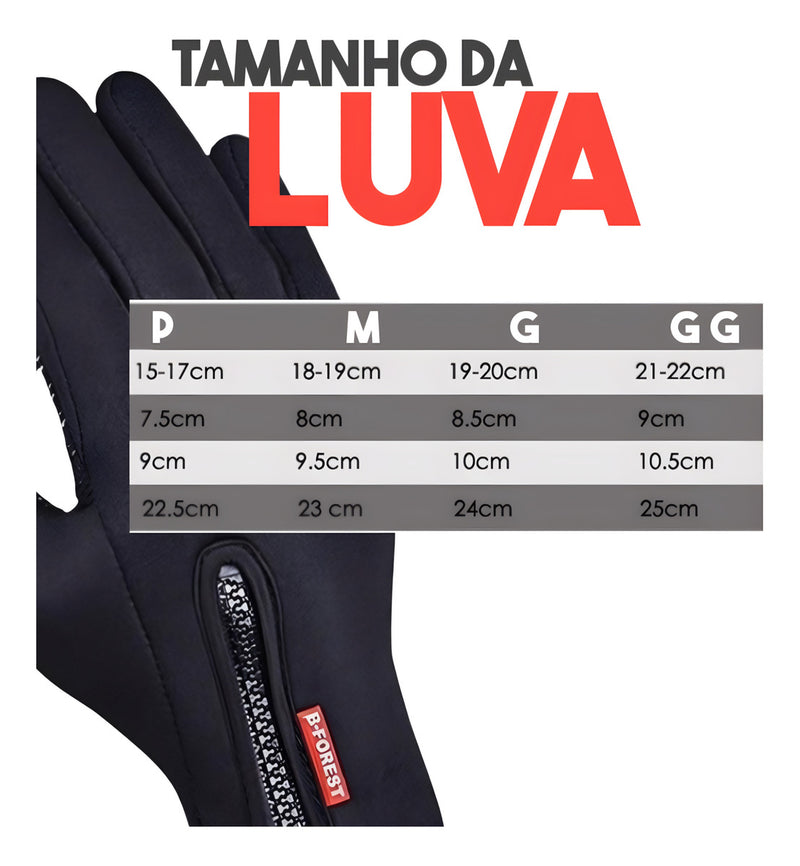 Luva Moto Bike Motoqueiro Térmica Touch Ziper Premium C/nf