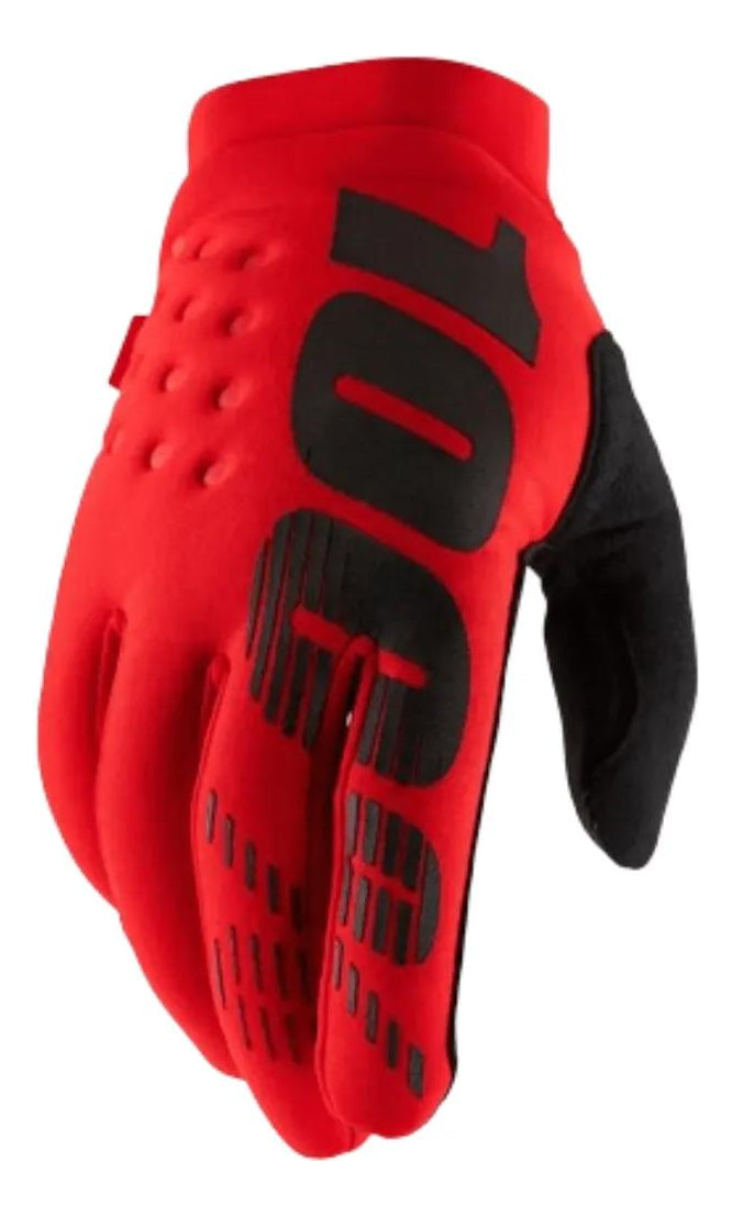 Luva Cross Motocross 100% Brisker Vermelho Cross Trilha Bike