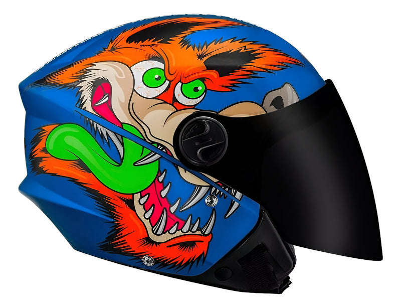 Capacete Aberto New Liberty Three Coyote Gp 88 Viseira Fumê