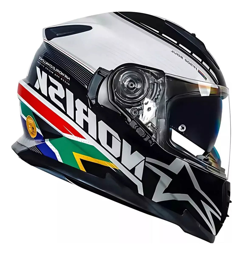 Capacete Moto Norisk Ff302 C/óculos Solar Diversos Gráficos