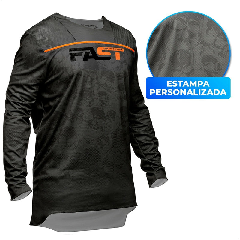 Camiseta Roupa Motocross Trilha Fast Adulto Gola Redonda