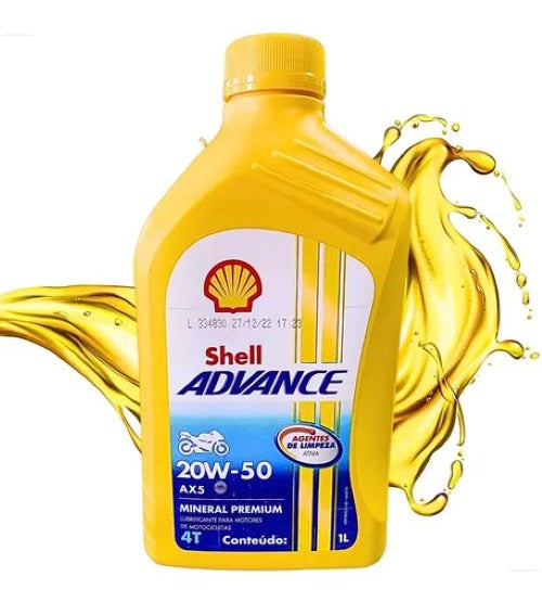 Oleo Shell Advance 20w50 Ax5 Mineral Premium 4 T 1 Litro