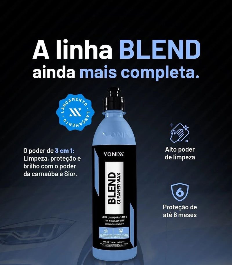 Blend Cleaner Wax Cera Vonixx Pano Microfibra Aplicador Luva