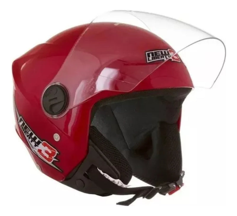 Capacete Para Moto Aberto Pro Tork New Liberty Thre Vermelho